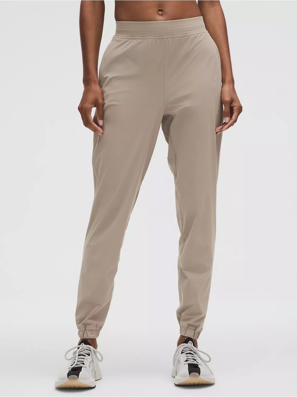 Lululemon Adapted State High Rise 25" Tan Khaki Performance Jogger 12 Athletic